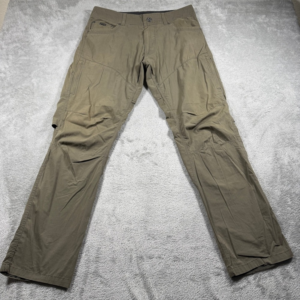 KUHL Kontra Pants Mens 32x32 Olive Green Hiking Outdoor Lightweight UPF 5131